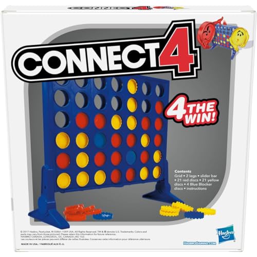 Row: Classic Strategy Game for Kids 6+, Connect Four Fun, Educational Math Toy, Board Game for Boys & Girls, 2 Player Grid Challenge