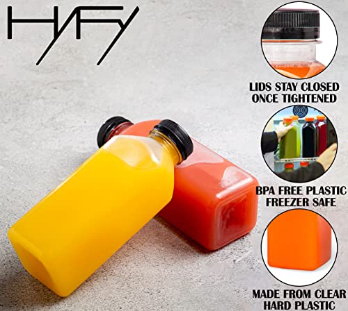 HYFY [24 PCS] 500ml Plastic Juice Bottles 16oz Clear Plastic Bottles With Caps Milk Bottle Water Bottles For Kids Empty Bottle Zamzam Water Gym Water Bottle Reusable Plastic Juice Bottle Leak Proof