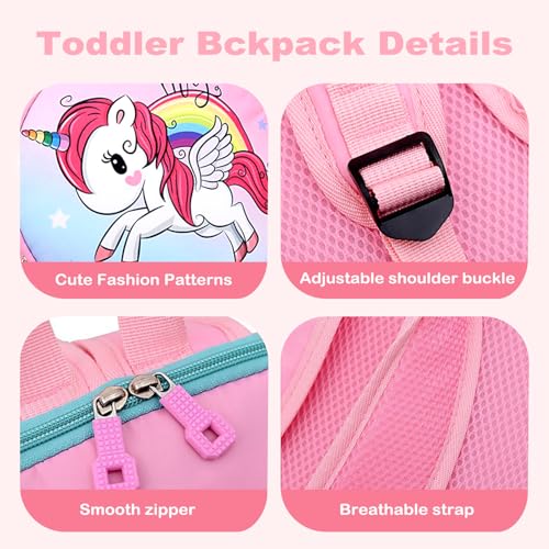 BananaHome Toddler Backpack Kids Cute Cartoon Schoolbag Lightweight Bookbags Daypack School Backpack with Adujustable Strap Small Preschool Daycare Bag for 3-6 years old Girls Boys Gifts