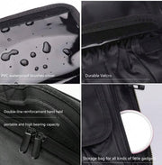 Portable Travel Makeup Bag | Adjustable Cosmetic Case Organizer for Brushes, Toiletries, Jewelry & Accessories – Black