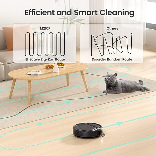 Lefant Robot Vacuum Cleaner, 2200Pa Suction, 120 Mins Runtime, App/Alexa/Google Home Control, Super Thin, Self-Charging Robot Vacuum, Ideal for Pet Hair, Hard Floor and Low Pile Carpet(M210 Pro)