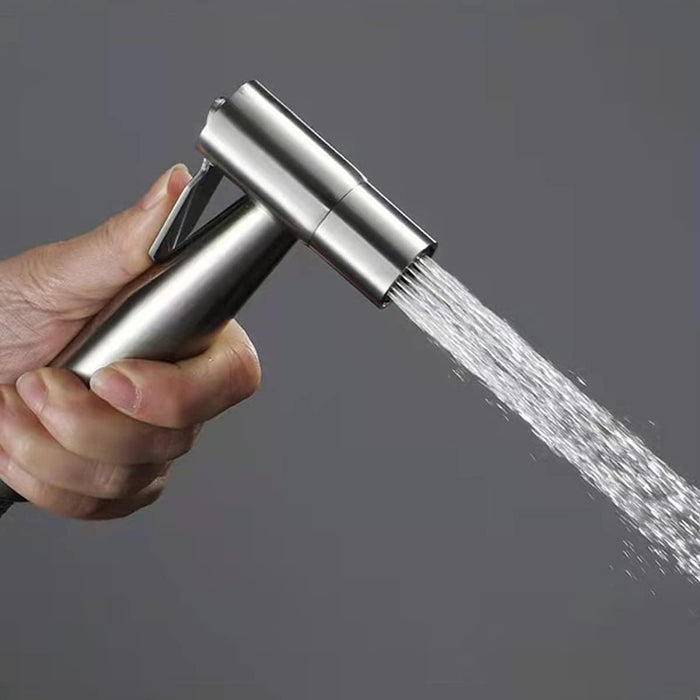 ECVV Stainless Steel Handheld Bidet Sprayer for Toilet Cloth Bathroom Diaper Self Cleaning Shattaf Set with adjustable water Pressure Control