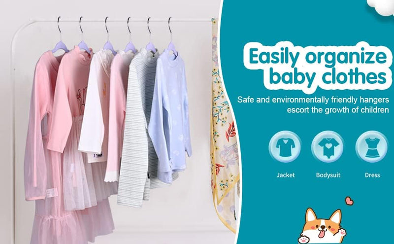 Red Dot Gift® 30-Pack Beige Velvet Kids Hangers - ( 35cm / 14 Inch )Premium Childrens Hangers for Closet, Ultra Thin Cute Hangers Kids Clothes Hanger,Small Hangers for Kids Clothes (Beige, 30)