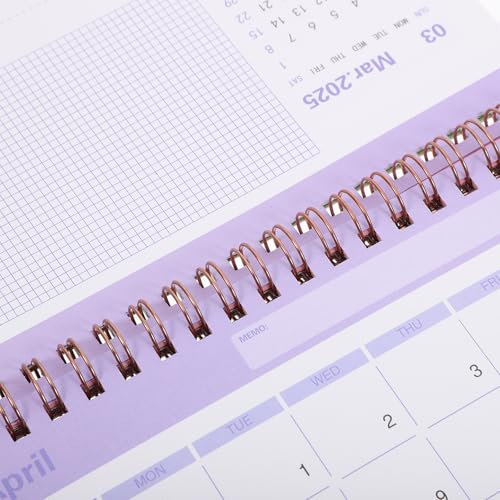 STOBOK Small Desk Calendar,2024-2025 Desk Calenda Flip Calendar Desktop Calendar Desk Tent Calendar Monthly Calendar for Home Office -Pink