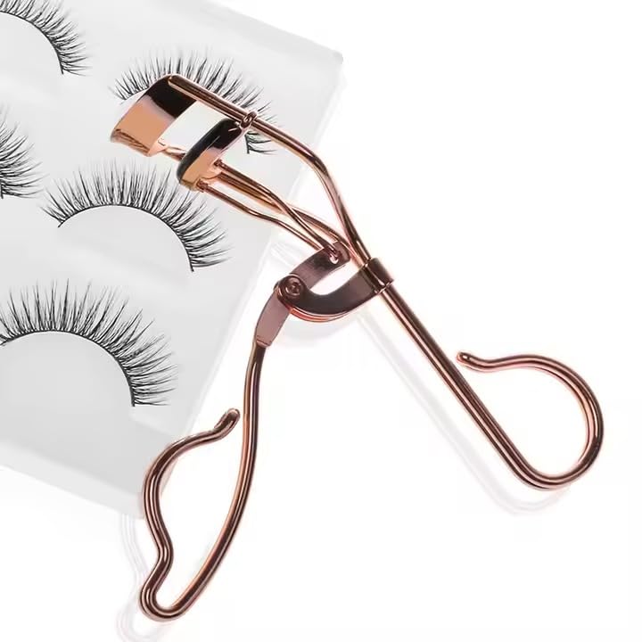 Rose Gold Eyelash Curler Clip Professional Handle Eye Curling Metal Beauty Makeup Tools Accessories