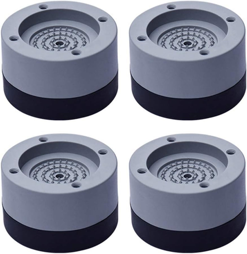 LELE LIFE 4Pcs Thick Washing Machine Anti Vibration Pads, Non-Slip Rubber Dryer and Washer Foot Pads Stabilizer, Washing Machine Support Anti-Walk Silent Feet, Stackable Part and Rubber Base