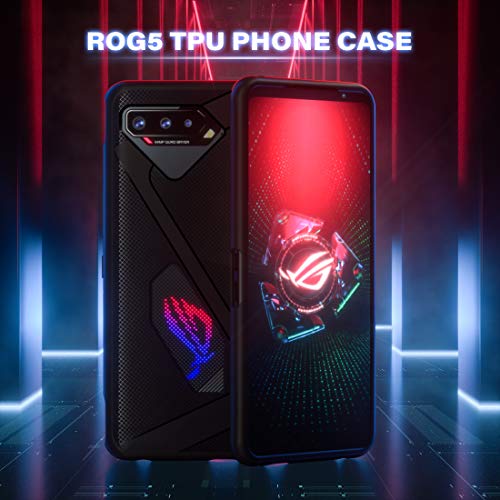 Redluckstar Gaming Phone Case for ASUS ROG Phone 5 - Heat Dissipation Silicone and TPU Cover With Unique Shape for Men and Women - Ultra Slim Thin Scratch Resistant Case