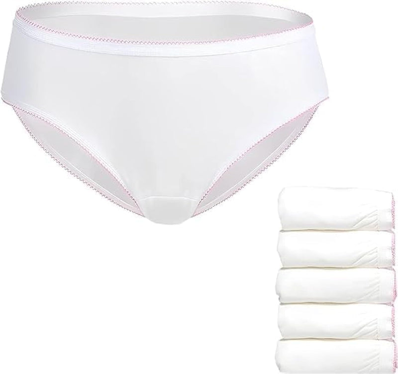 McMola Disposable Maternity Hospital Pants Women (5 Pack) - Super Soft Paper Underwear for Travel, Panties, Briefs - Hospital Bag Essential (XL)