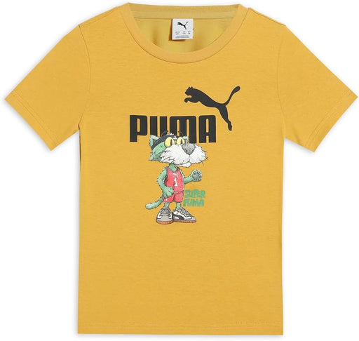 Unisex Kids SUPER PUMA Graphic Tee PS Archive Gold Shirt (pack of 1) - Archive Gold