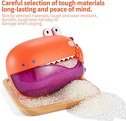 AM ANNA Bubble Machine Bath Toys,Baby Bath Toys for The Baby Bathtub,Toddler Bath Toys Automatic Bubble Machine,Plays 12 Children’s Songs,Bath Toy Makes Great Gifts for Girl Boy(Orange)