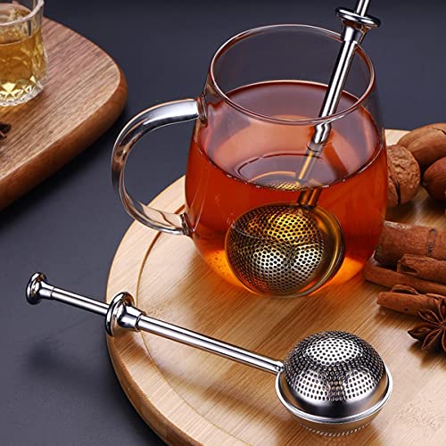 Fitto Stainless Steel Tea Strainer â€“ Fine Mesh, Durable Loose Leaf Tea Infuser with Long Handle for Easy Brewing â€“ Reusable, Rustproof Tea Filter for Cups, Mugs, and Teapots â€“ Dishwasher Safe