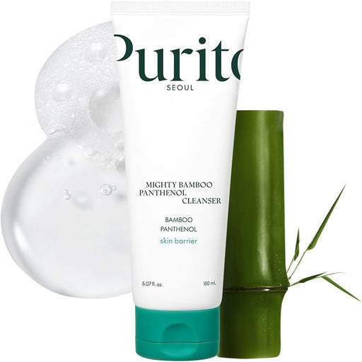Mighty Bamboo Panthenol Cleanser, Gentle Face Wash for Moisturizing, for Sensitive Skin, Vegan & Cruelty-Free Face Cleanser150ml / 5.07 fl. Oz.