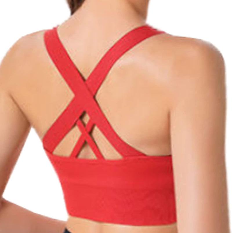 Dress Cici Longline Sports Bra Medium Support, Full Coverage Strappy Back Sports Bra
