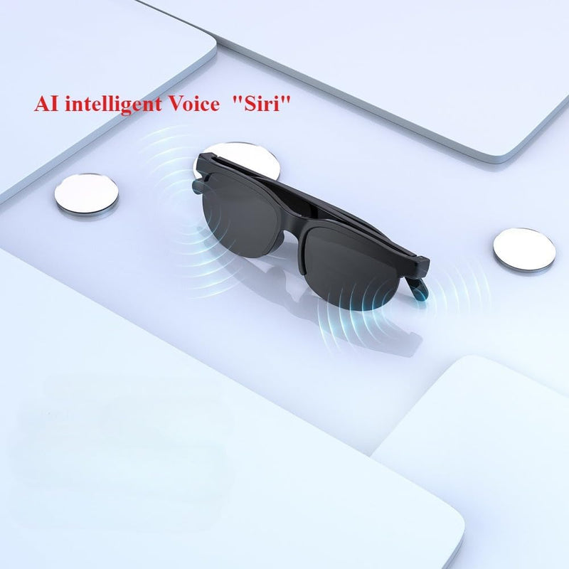 Buteene Smart Bluetooth-Compatible Sunglass with HD Speaker,Touch/Voice Assistant, for Athletic/Outdoor UV Protection,Unisex and ABS