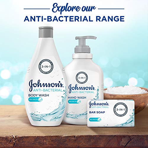 Johnson's Hand Wash, Anti-Bacterial, Sea Salts, 500ml, 1+1 FREE