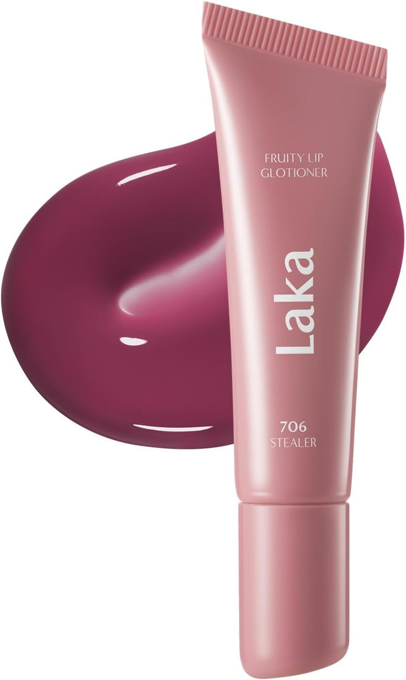 Fruity Lip Glotioner, 10ml/0.33 fl.oz, Lip Gloss with High Shine Vivid Colors, Jelly tip for Hygienic & Easy Application, Plumping Conditioner, Vegan, K-Beauty (705 Toasty) - #706 Stealer
