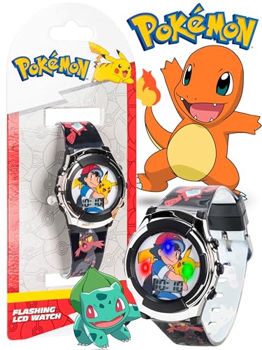 Accutime Kids Pokemon Digital LCD Quartz Watch for Boys, Girls, and Adults All Ages