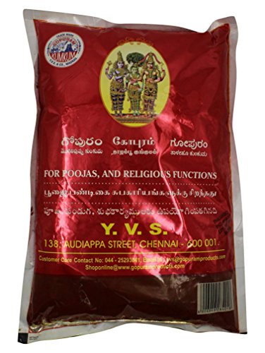 Gopuram Plastic Thazhampoo Kumkum Powder (18 cm x 11 cm x 30 cm, Red)