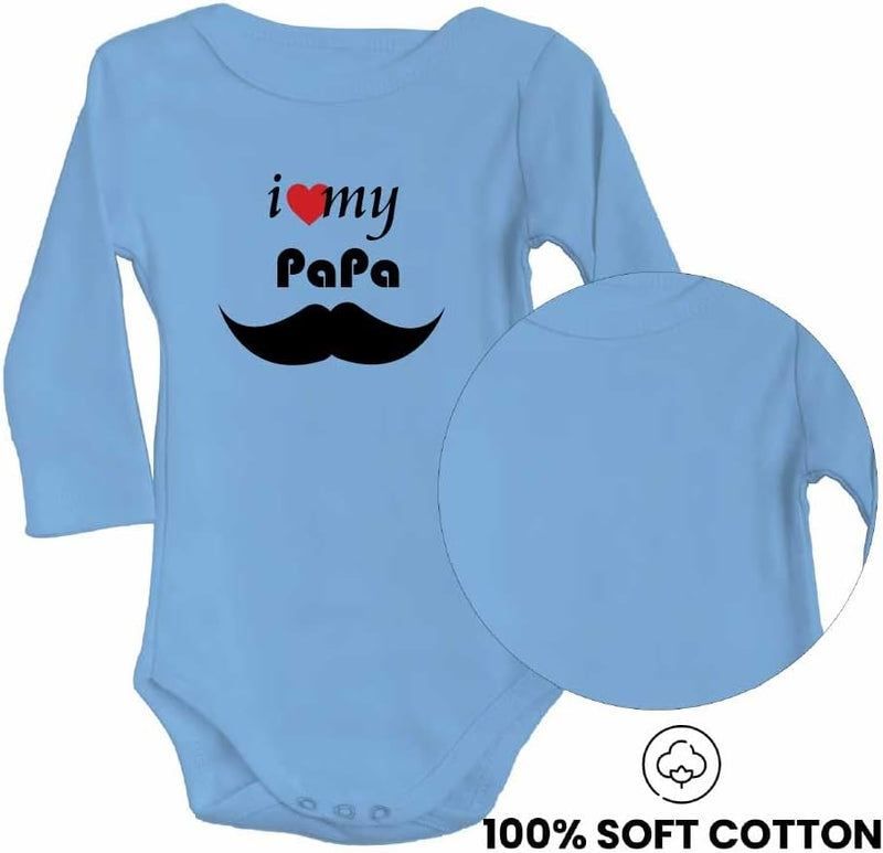 Pack of 2 Unisex Baby Romper with Mama and Papa Printed Design for Newborns,Infants, Toddlers Full Sleeve Jumpsuit Snap Closure for Easy Diaper Changes Ideal for Baby Shower
