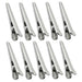 STOBOK 10pcs Stainless Steel Alligator Clip Food Storage Bag Clip Potato Chip Bag Clips Hairdresser Clips Household Food Bag Clamps Bag Sealers Clip Metal Duckbill Multipurpose