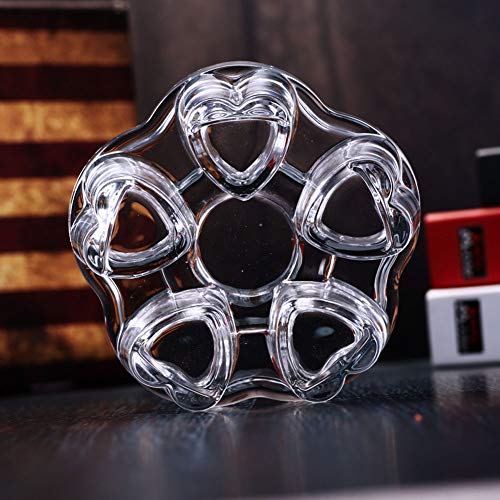 Liang baobao Teapot Warmer Crystal Glass Heart Shape Heating Base Tea Set Accessories
