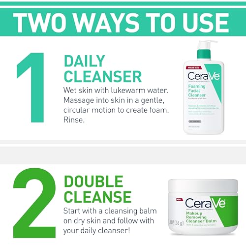 CeraVe CeraVe Foaming Facial Cleanser | Makeup Remover and Daily Face Wash for Oily Skin, 473 Ml