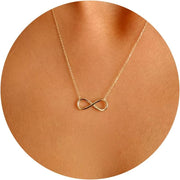 Gold Necklace for Women14k Gold Plated Infinity Necklace Star Of David Necklace Evil Eye Cross Pendants Heart Dainty Gold Necklace For Women - short tripod gold Classic, Minimalist
