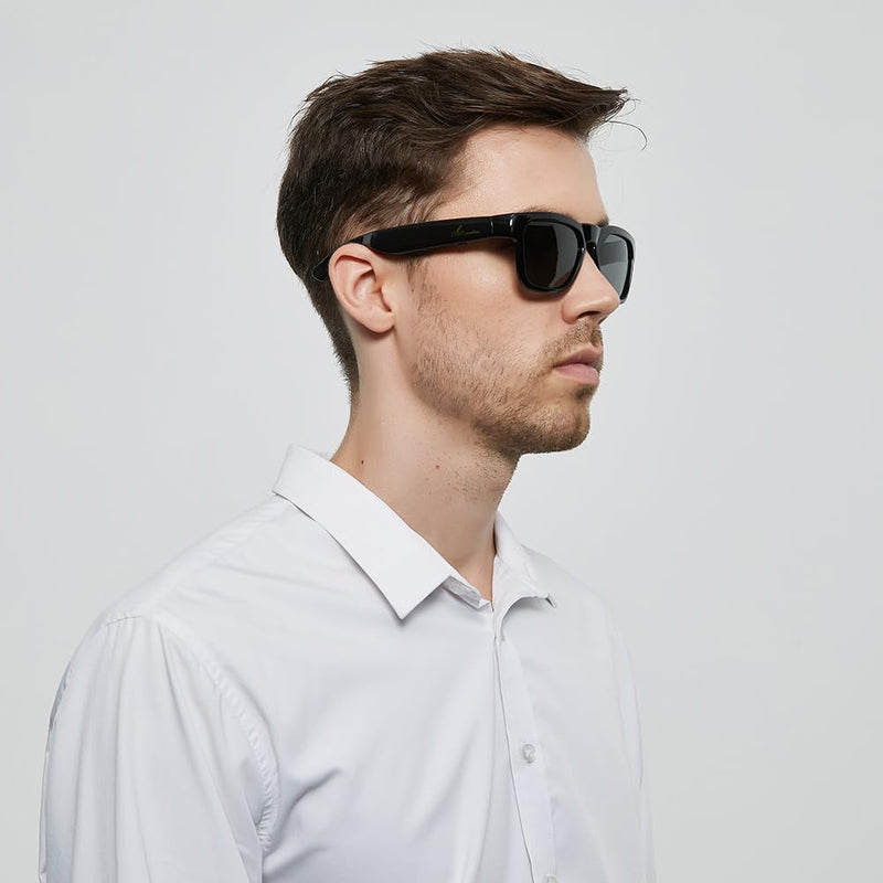 OhO sunshine OhO Bluetooth Sunglasses,Voice Control and Open Ear Style Smart Glasses Listen Music and Calls with Volume UP and Down,Bluetooth 5.0 Audio Glasses and IP44 Waterproof, unisex-adult