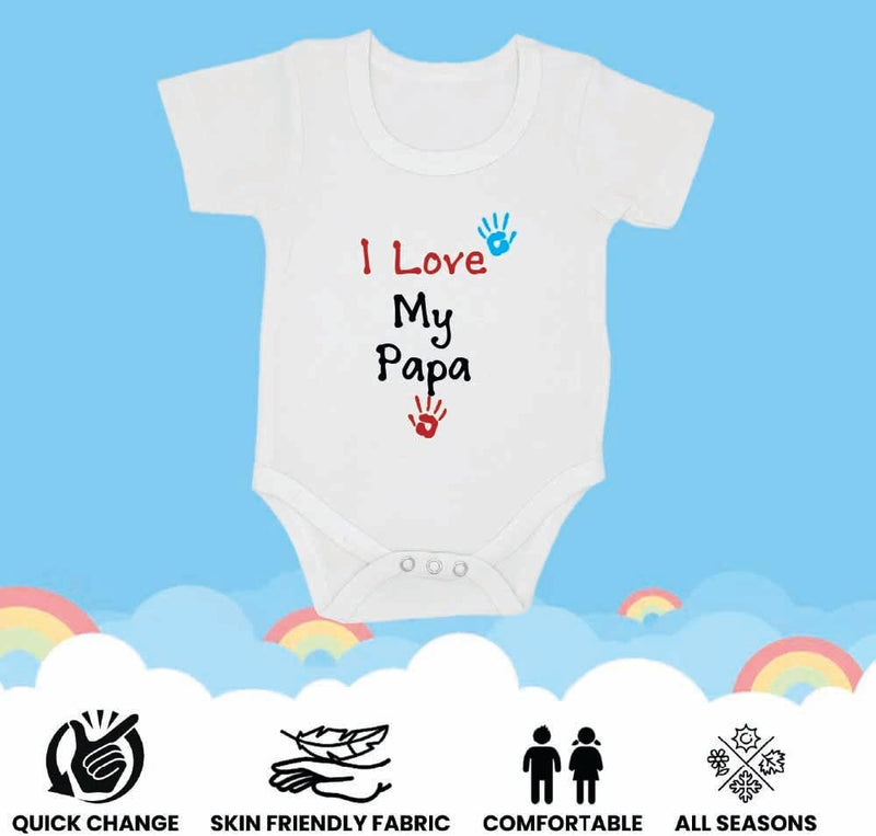 Pack of 2 Unisex Baby Romper with Mama and Papa Printed Design for Newborns,Infants, Toddlers Short Sleeve Jumpsuit Snap Closure for Easy Diaper Changes Ideal for Baby Shower