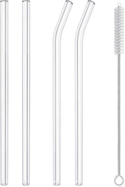 2PCS Drinking Glasses with Bamboo Lids and Glass Straw, Beer Can Shaped Glass Cups, Tumbler Cup Ideal For Beer, Tea, Soda, Iced Coffee Include 500ml