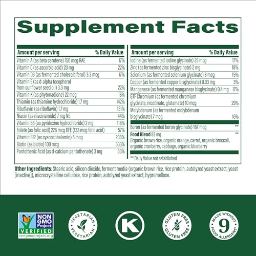 MegaFood Kids One Daily-Kids Vitamins-With Vitamin B,Vitamin C,Vitamin D & Zinc-Bone Health & Immune Support Supplement - Non-GMO,Vegetarian,Made Without 9 Food Allergens-60 Mini Tabs-2 Month Supply