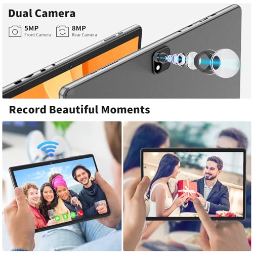 Android Tablet with Keyboard, Android Tablet, 13, 12GB  128GB, 1TB Extension, 2 in 1 Tablet, 10-Inch Tablet with Case, Mouse, Pen, 8000mAh Battery, 2.4G/5G Wifi, GPS,