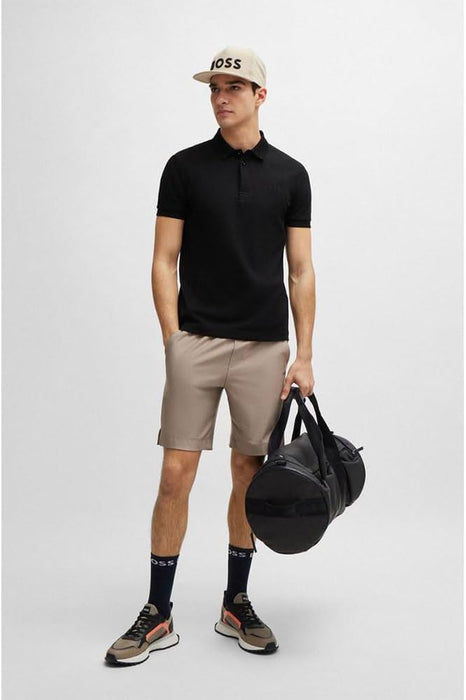 BOSS Men's Paule 1 Slim-Fit Interlock Cotton Polo Shirt with Mesh Logo