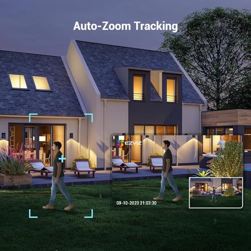 EZVIZ C8C Security Camera, 5MP 3K Outdoor WiFi Camera, CCTV Camera for Home with 360° Coverage, AI Human/Vehicle Shape Detection, Auto-Zoom Tracking, Color Night Vision, Weatherproof, Two-Way Talk