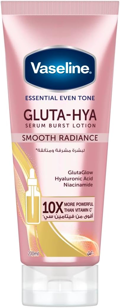 Gluta-Hya Serum Burst Lotion, Overnight Radiance Restore, with GlutaGlow Technology, Hyaluronic Acid and Collagen, 10x More Powerful than Vitamin C, 200ml - Smooth Radiance