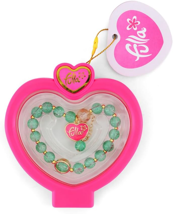 Fulla Little Charmers Bracelet Set with 4 Stylish Designs, Colorful Beads, Metal Heart Charm in Cute Case, Fashion Jewelry Accessory for Creative Expression Play, Girls Ages 3+