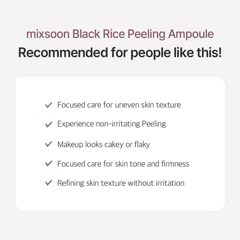 Black Rice Exfoliating Ampoule, Gentle Exfoliating & Intensive Moisture, Black Rice & PDRN Complex, Soy Extract, Smooth and Smooth Skin, Korean Skincare, 100 ml