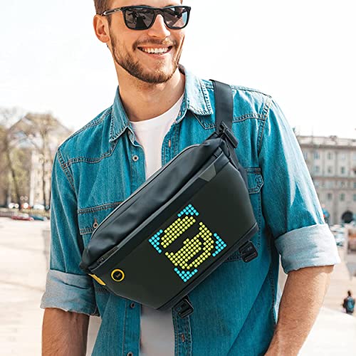 Divoom Pixoo Slingbag Shoulder Bag with LED Display, Black