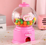 ELECDON Candy Vending Machine, Portable Children Candy Machine Plastic Mini Gumballs Dispenser Kids Kindergarten Gift, Vending Machine, Vintage Style Sweet Bubblegum Fun Toy Machine for 3 age (Green) - Pink