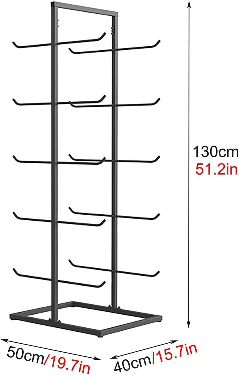 Large Standing Yoga Mat Storage Rack Home Gym Accessories, Metal Yoga Mat Holder, Hold 10/20 Foam Roller