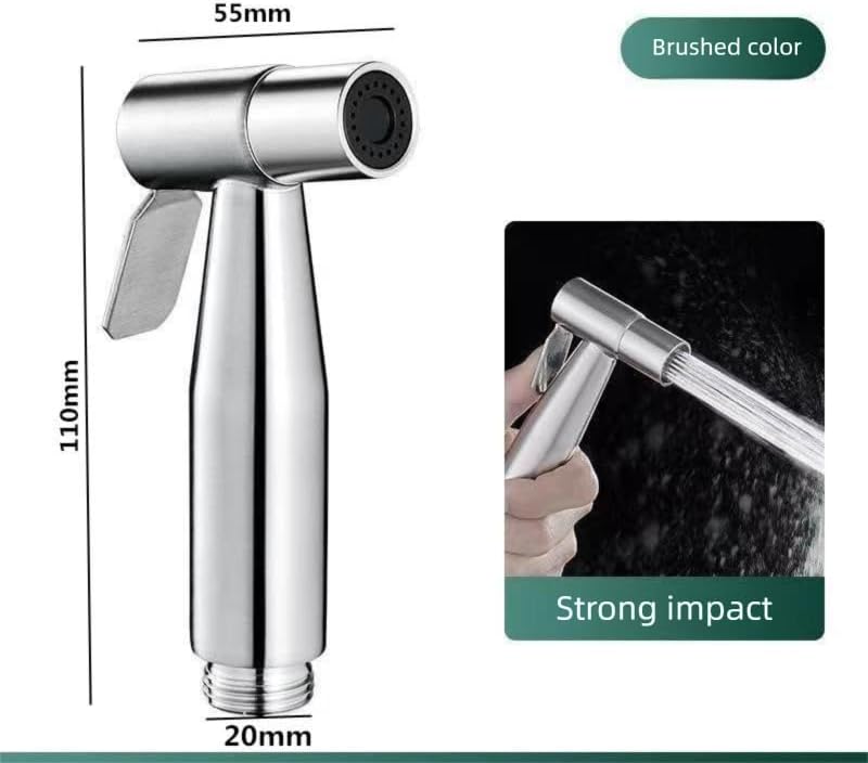 CJMCHEN Stainless Steel Handheld Bidet Sprayer for Toilet Cloth Bathroom Diaper Self Cleaning Shattaf Set with adjustable water Pressure Control