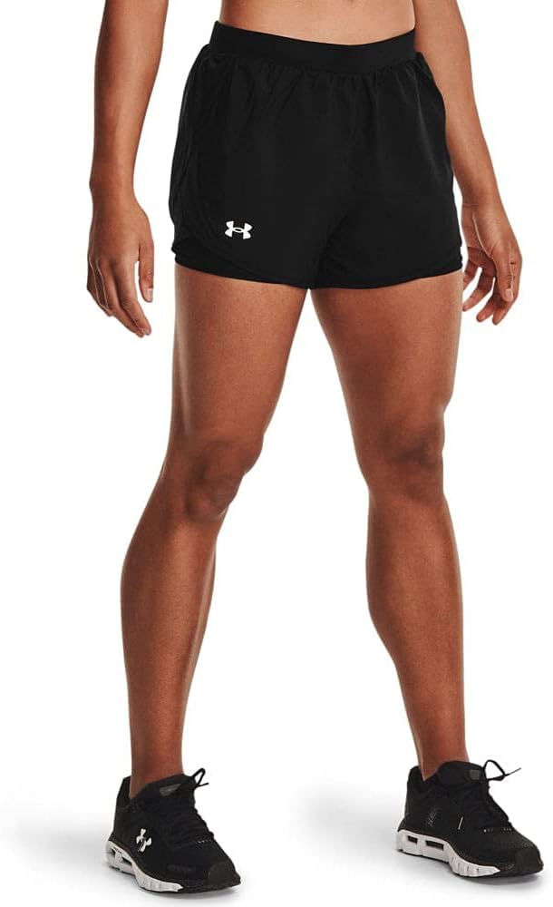 womens Fly By 2.0 2N1 Short Short - XL Black / Black / Reflective