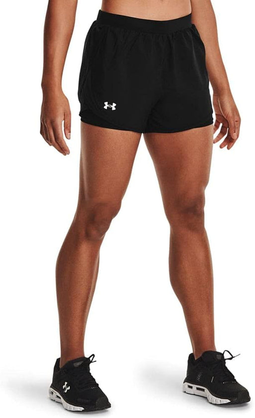 womens Fly By 2.0 2N1 Short Short - XL Black / Black / Reflective