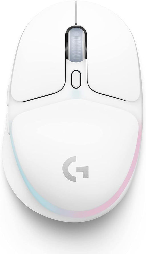 Logitech G G705 Wireless Gaming Mouse, Customisable LIGHTSYNC RGB Lighting, LIGHTSPEED Wireless, Bluetooth Connectivity, Lightweight, PC/Mac/Laptop - White Mist - White Modern