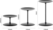 Fohome 6 PCS Black Candle Holders,Minimalism Modern Iron Candle Sticks Holder Decor,Candle Stand for Wedding,Dinning,Party,Home Decorating,Anniversary