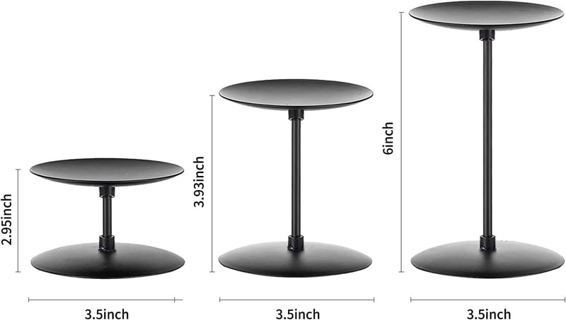 Fohome 6 PCS Black Candle Holders,Minimalism Modern Iron Candle Sticks Holder Decor,Candle Stand for Wedding,Dinning,Party,Home Decorating,Anniversary