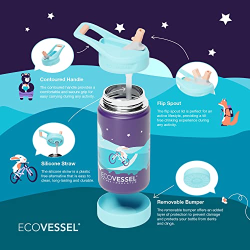 FROST - 12oz (355ml) Kids TriMax Triple Insulated Steel Bottle with Straw Top