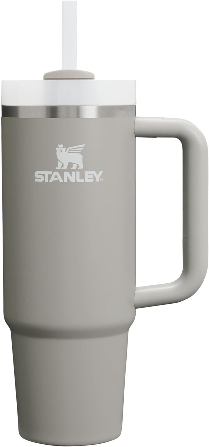 Stanley Quencher H2.0 FlowState Stainless Steel Vacuum Insulated Tumbler with Lid and Straw for Water, Iced Tea or Coffee, Smoothie and More, Rose Quartz 2.0, 20oz