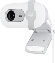 Brio 100 Full HD 1080p Webcam for Meetings and Streaming, Auto-Light Balance, Built-In Mic, Privacy Shutter, USB-A, for Microsoft Teams, Google Meet, Zoom and More - White - White