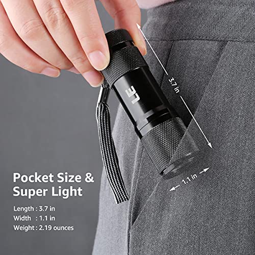 Lepro UV Flashlight, Black Light UV Torch, 9 LED 395nm UV Light, Blacklight Detector for Pet Urine, Stain, Bed Bugs, Scorpion and More, Ultraviolet Flashlight Mini, 3 AAA Batteries Included